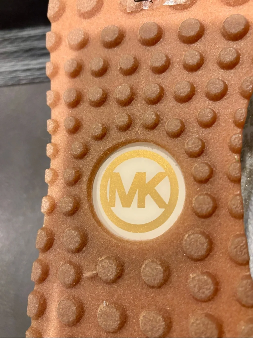 New Michael Kors Cream & Gold Slip-On Sneaker - Picture 9 of 11